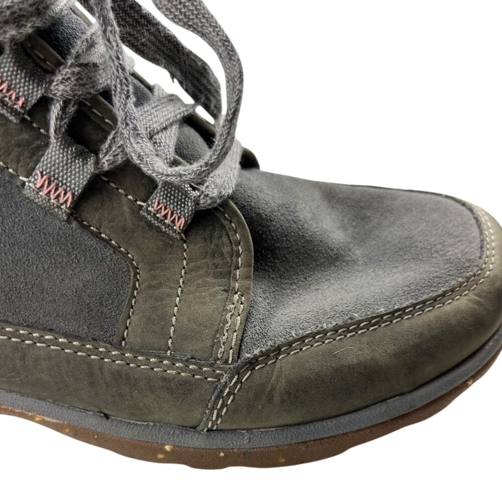 Chaco Women's Gray Waterproof Leather Ankle Boots Wool Collar Size 8 Outdoor - Picture 11 of 16